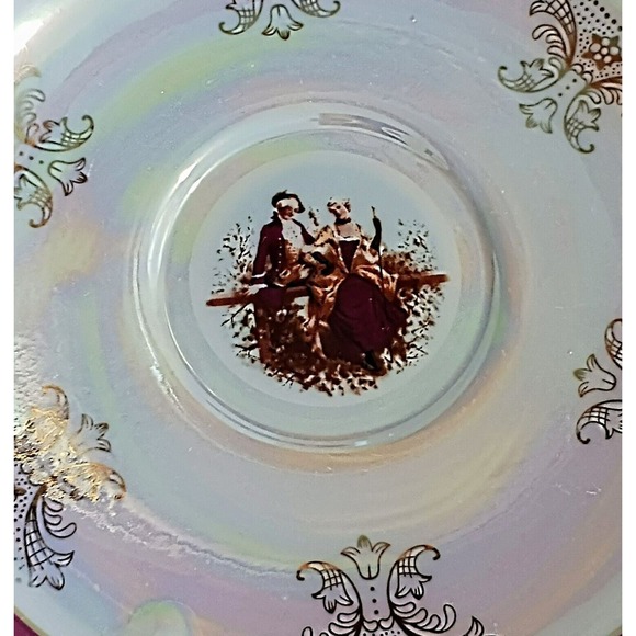 GNA Fine Porcelain SAUCER for Tea Cup 24k Gold Iridescent Victorian Replacement - Picture 4 of 12